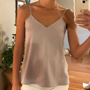 Uniqlo Neutral Satin Cami Tank Top